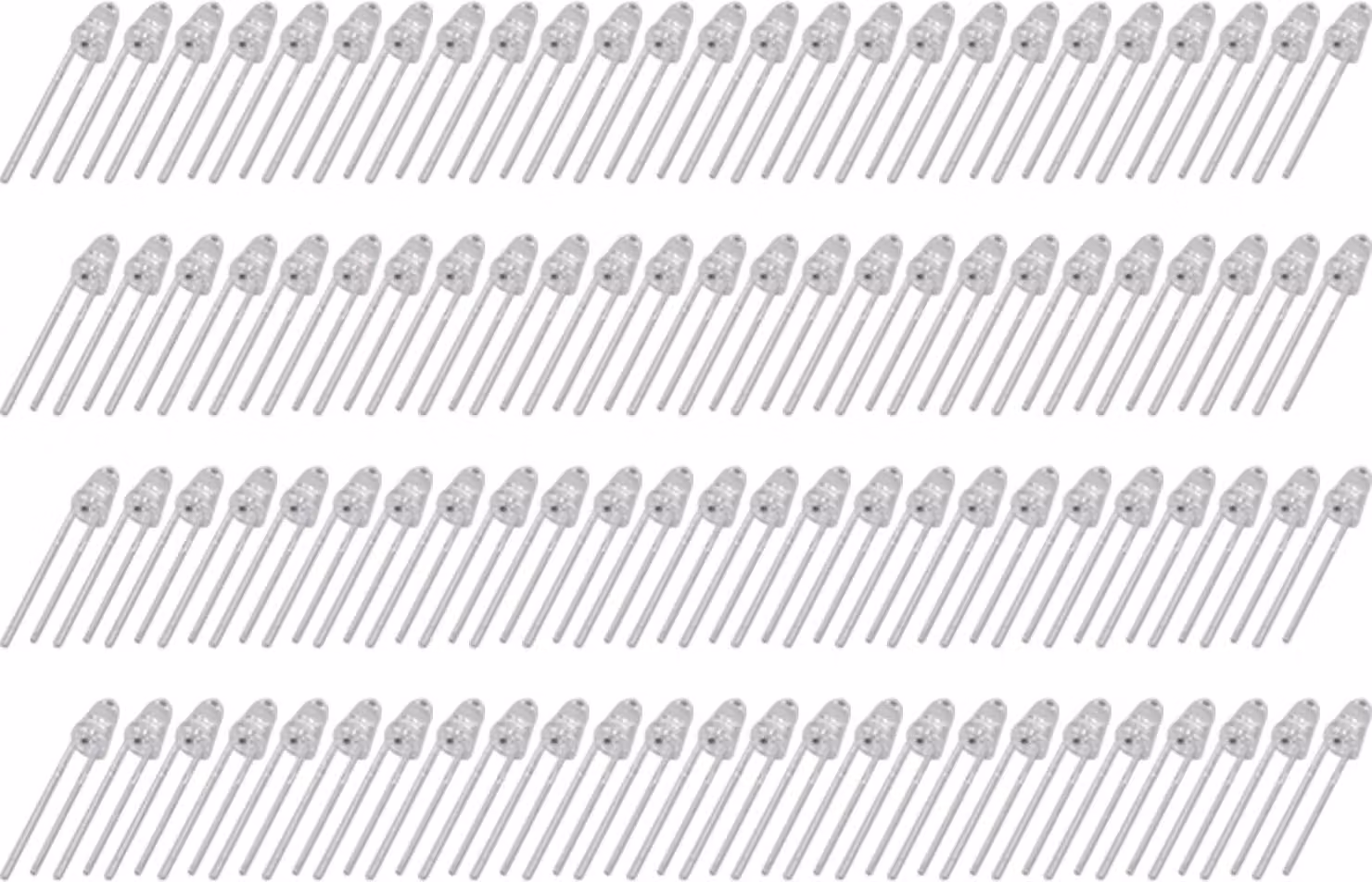 100 diodi LED da 3 mm, 8 colori, lampada LED, set di componenti elettronici, 3 V, bianco