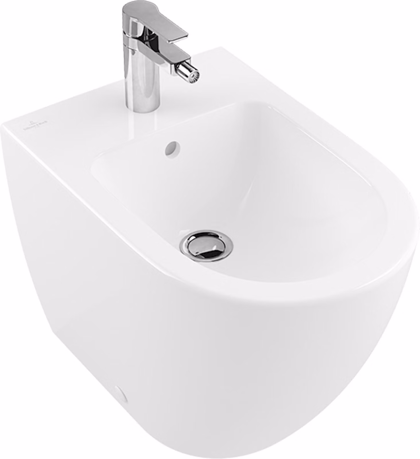 Villeroy & Boch Subway 2.0 bidet, au sol, 1 trou de robinetterie, avec trop-plein, 370x560mm, 54010001, 54010001