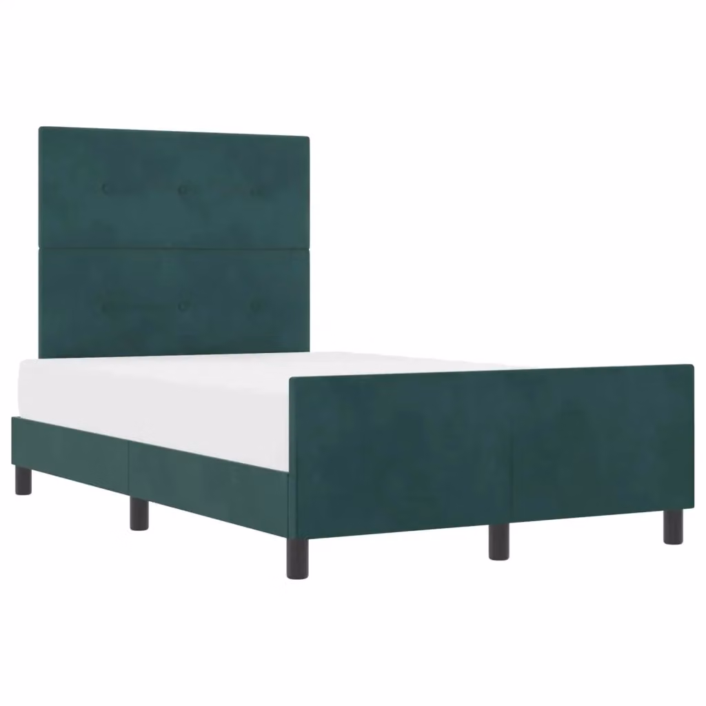 Letto a molle con testiera in velluto verde vidaXL L/P/H: 207 x 120 x 280 cm – 2