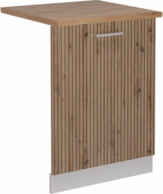 Pannello frontale per lavastoviglie da incasso Vicco R-Line Rovere artigianale e Bianco, Larghezza: 60 cm