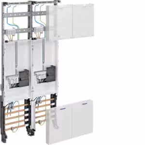 Gruppo completo, universale Z 2ZP, H=1050mm, 2 poli - Pannello contatori 2 contatori kWh 0 file ZK33W3N