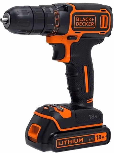 Trapano ricaricabile Black+Decker BDCDC18KB-QW Nero e Arancione