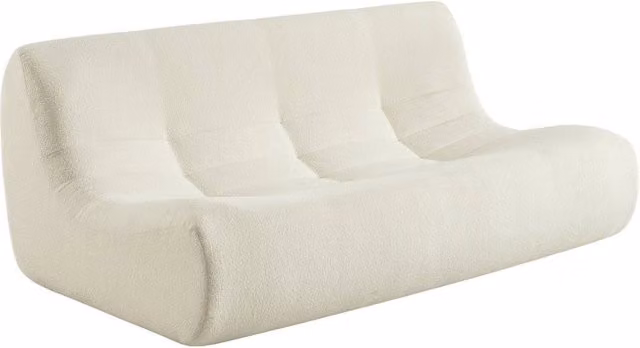 Poltrona in tessuto bouclé strutturato sottovuoto e compresso, 3