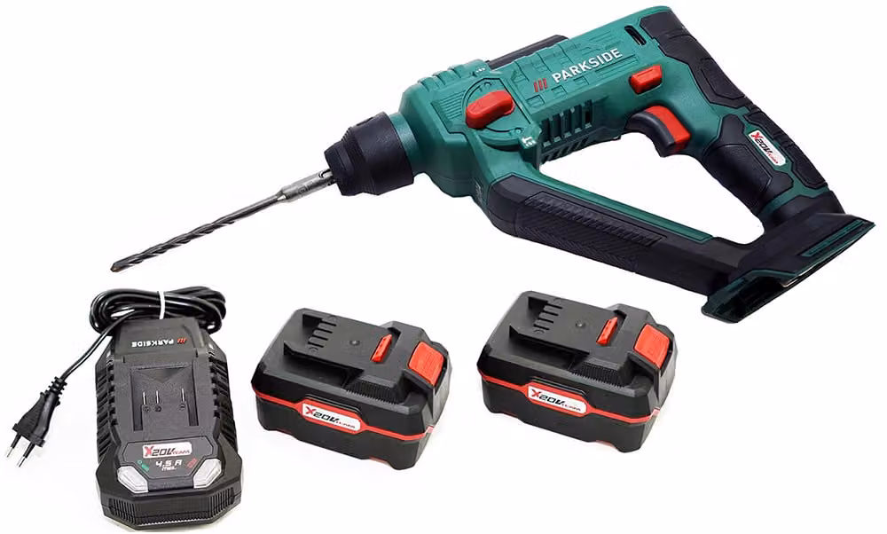PARKSIDE® Trapano a percussione a batteria da 20 V / Trapano a percussione PABH 20-Li / incl. 2 batterie (4 Ah) e caricabatteria (4,5 A)