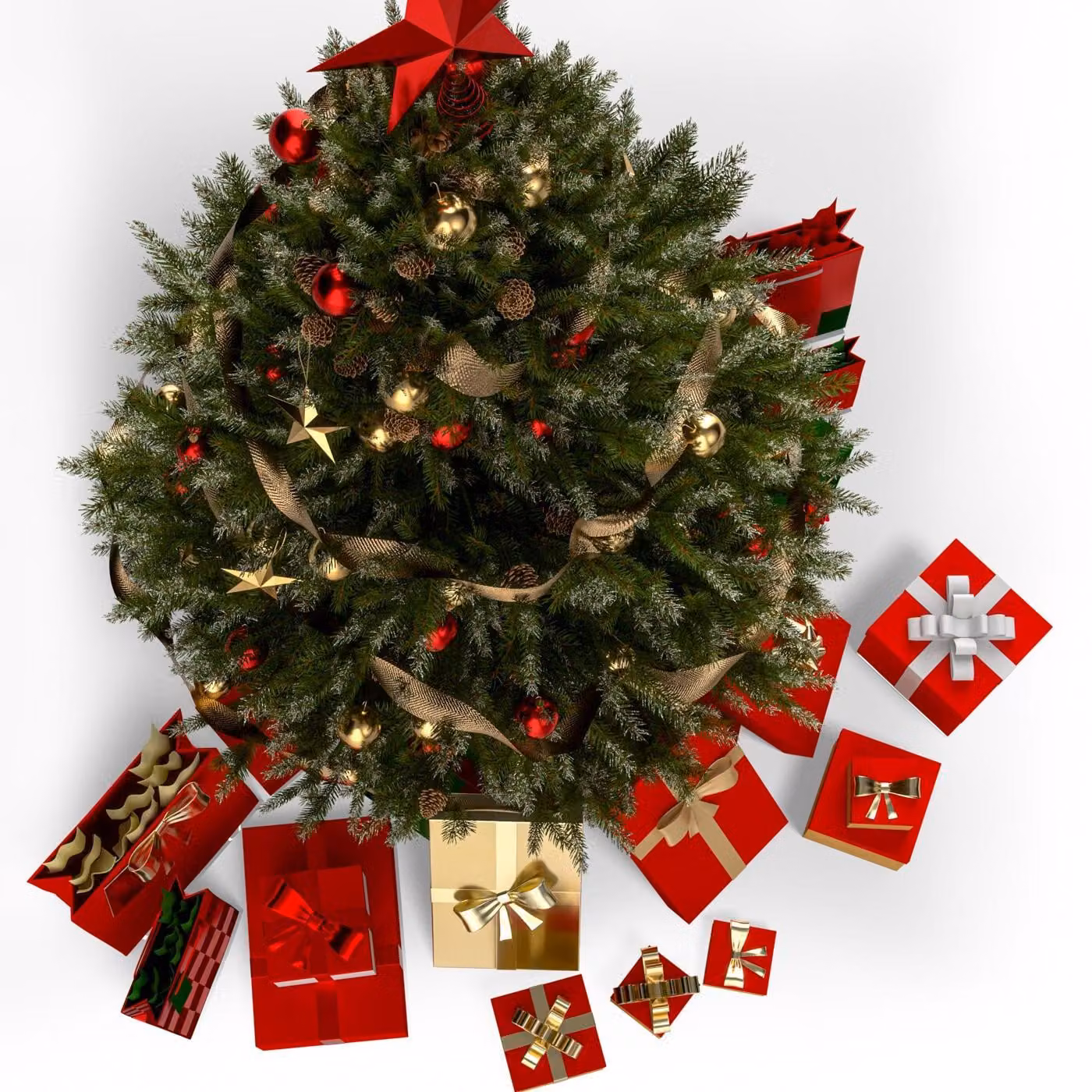 Albero di Natale artificiale, innevato, 6 piedi, 705 punte, supporto incluso