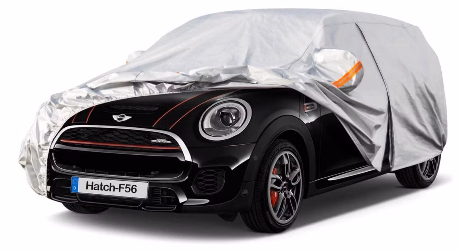 Copertura impermeabile e traspirante per auto, compatibile con Mini Hatch F56 dal 2014 al 2024, colore argento