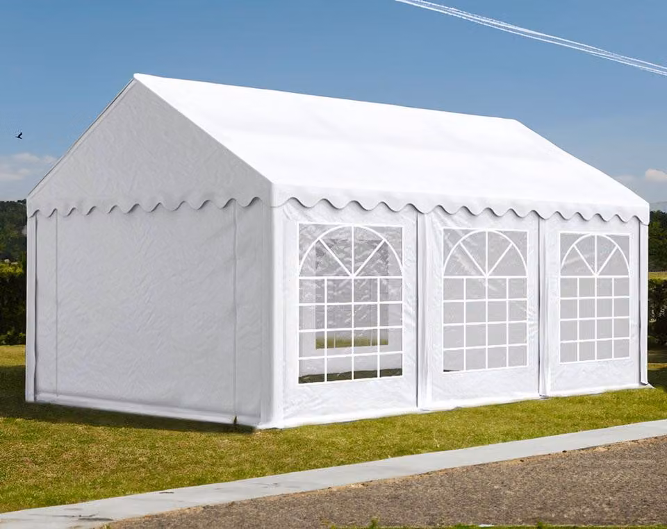 Tenda per feste 3x6 metri, PVC PREMIUM, 500 g/m², colore bianco