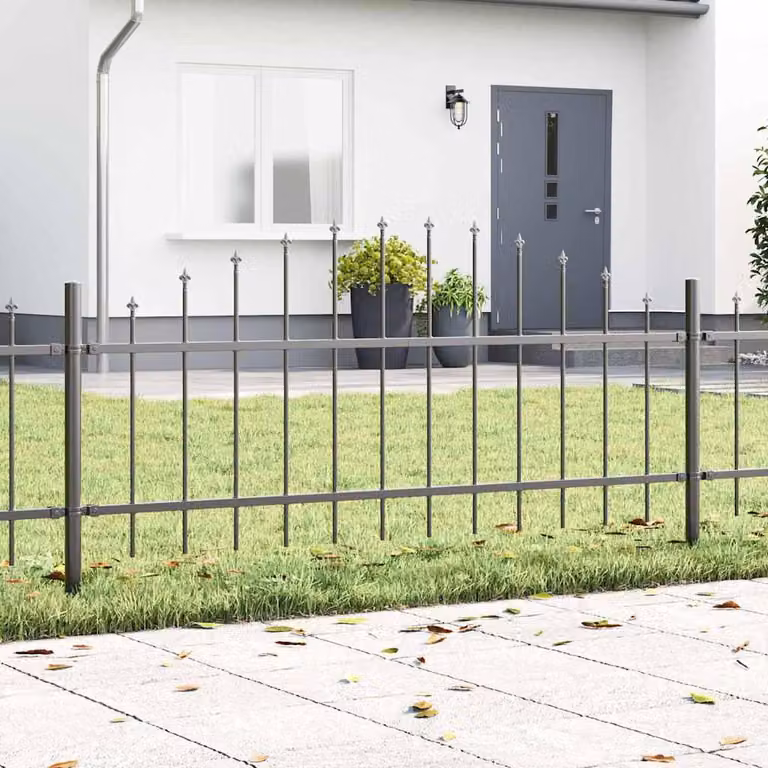 Maison Exclusive - Recinzione per giardino WOERDEN, confezione da 3 pezzi, 170 x 115 cm, colore grigio