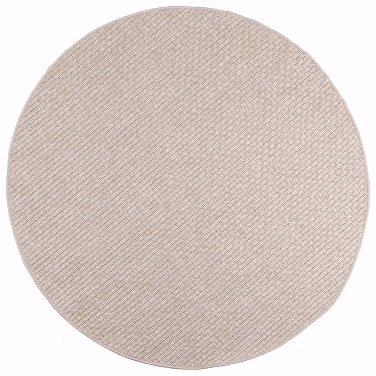 Tappeto rotondo vidaXL FARO beige in poliestere, Ø 120 cm