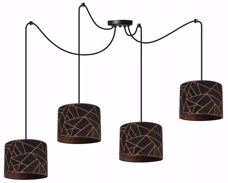Lampada a sospensione Spider in rame – Lampada a sospensione moderna con paralume Lampada da soffitto di design
