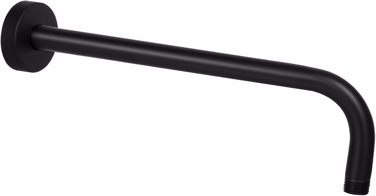 Doccia con flangia - Realizzata in acciaio inossidabile 304 - Tubo di prolunga per soffione doccia lungo 38 cm