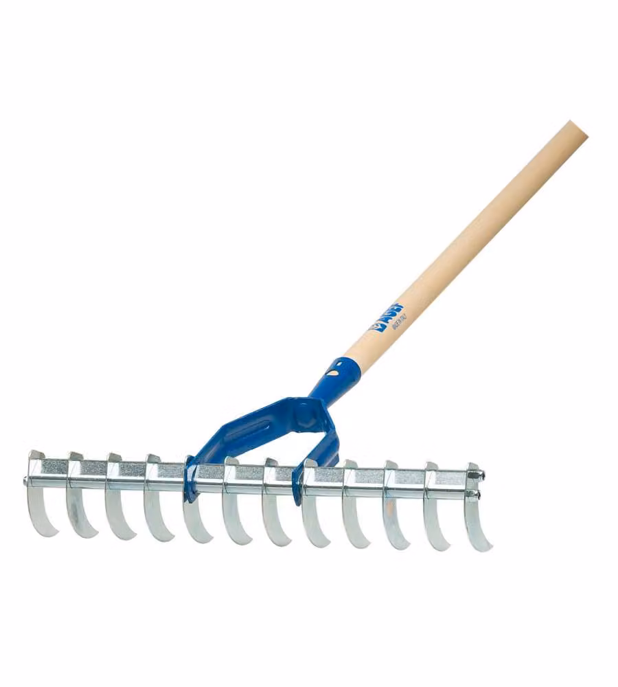 Rastrello aeratore a 12 denti zincati