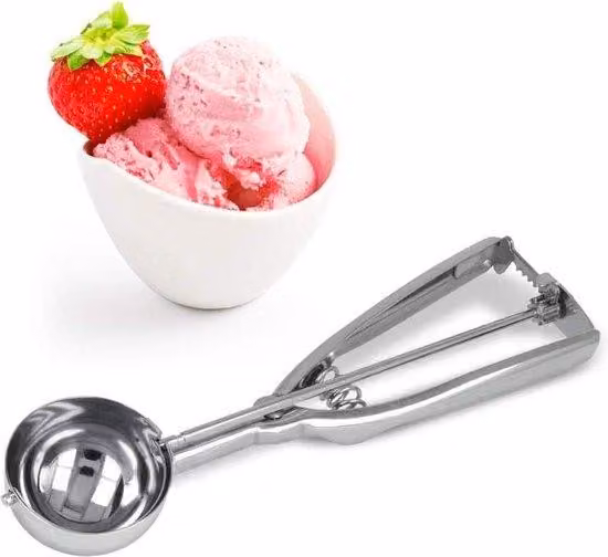 Carrello per gelati in acciaio inossidabile - argento - 31 x 68 x 25 cm Carrello per gelati e supporto per gelati