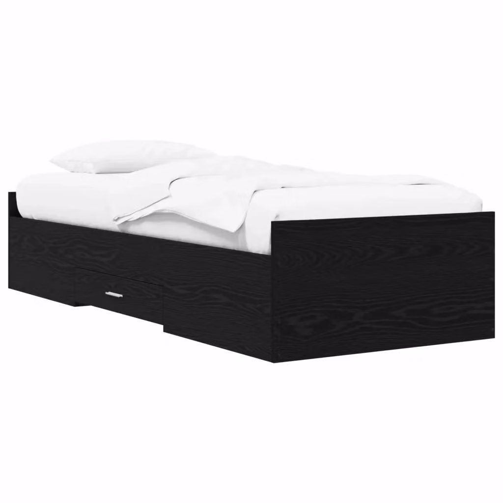 Telaio letto con contenitore vidaXL con cassetti, colore nero, L 200 x P 80 x H 83 cm – 2
