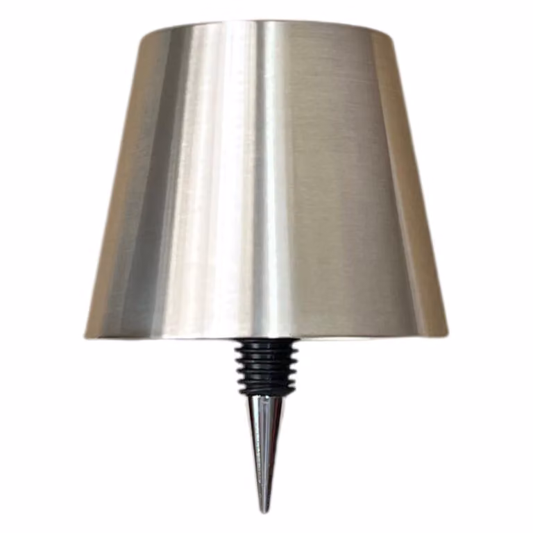 Lampada LED Warmpi senza fili - Lampada da tavolo ricaricabile dimmerabile - Metallo spazzolato argento - IP54 Impermeabile Lampada per bottiglie per esterni e interni