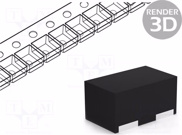 3x Diodo: TVS 6A 4,5÷10V Bidirezionale 90W DFN2 AOZ8831DT-03. Transistor bidirezionale