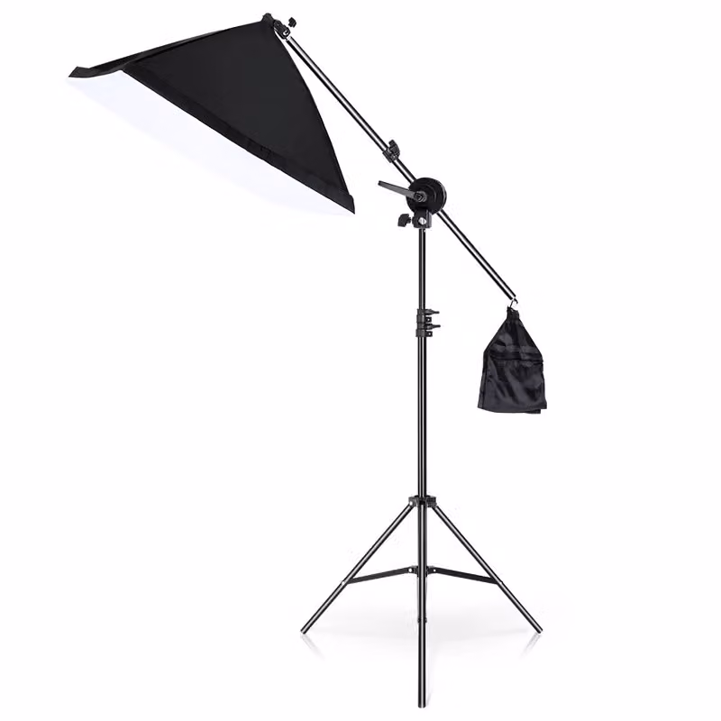 Set per fotografia con luci a LED, stativo regolabile in altezza, softbox rettangolare, SH-RGX-01-26