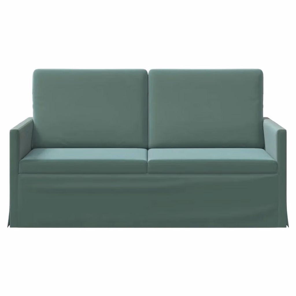 Divano a 2 posti vidaXL in velluto verde con struttura in metallo L: 150 cm, P: 81 cm, H: 82 cm – 2