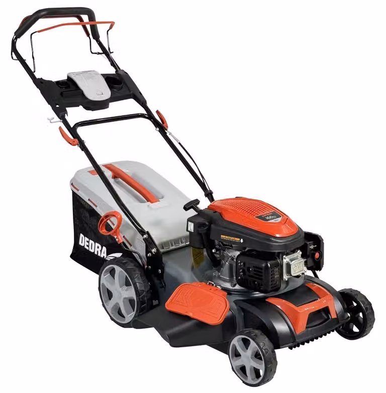 DEDRA DED8724Q-46L tosaerba a benzina con trazione, LONCIN 2,9 kW, 46 cm, regolazione centrale dell'altezza, cesto da 60 l