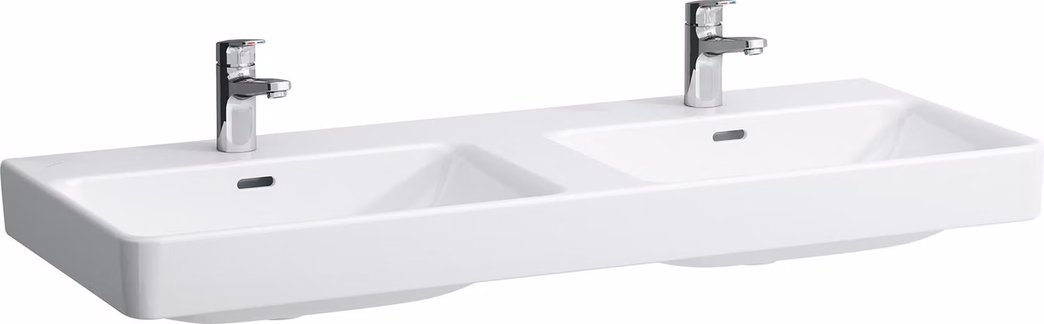 LAUFEN PRO S lavabo double, sans trou pour robinet, avec trop-plein, 1200x460mm, H8149664001091, H8149664001091