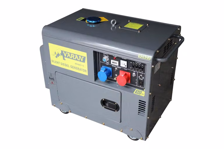 Varan Motors - 92623 Gruppo elettrogeno diesel silenziato 5kVA 400V & 230V Senza perdite