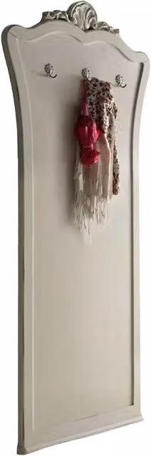 Attacapanni da ingresso classico in legno laccato bianco Mobili 2G L: 96 cm, P: 6 cm, H: 207 cm