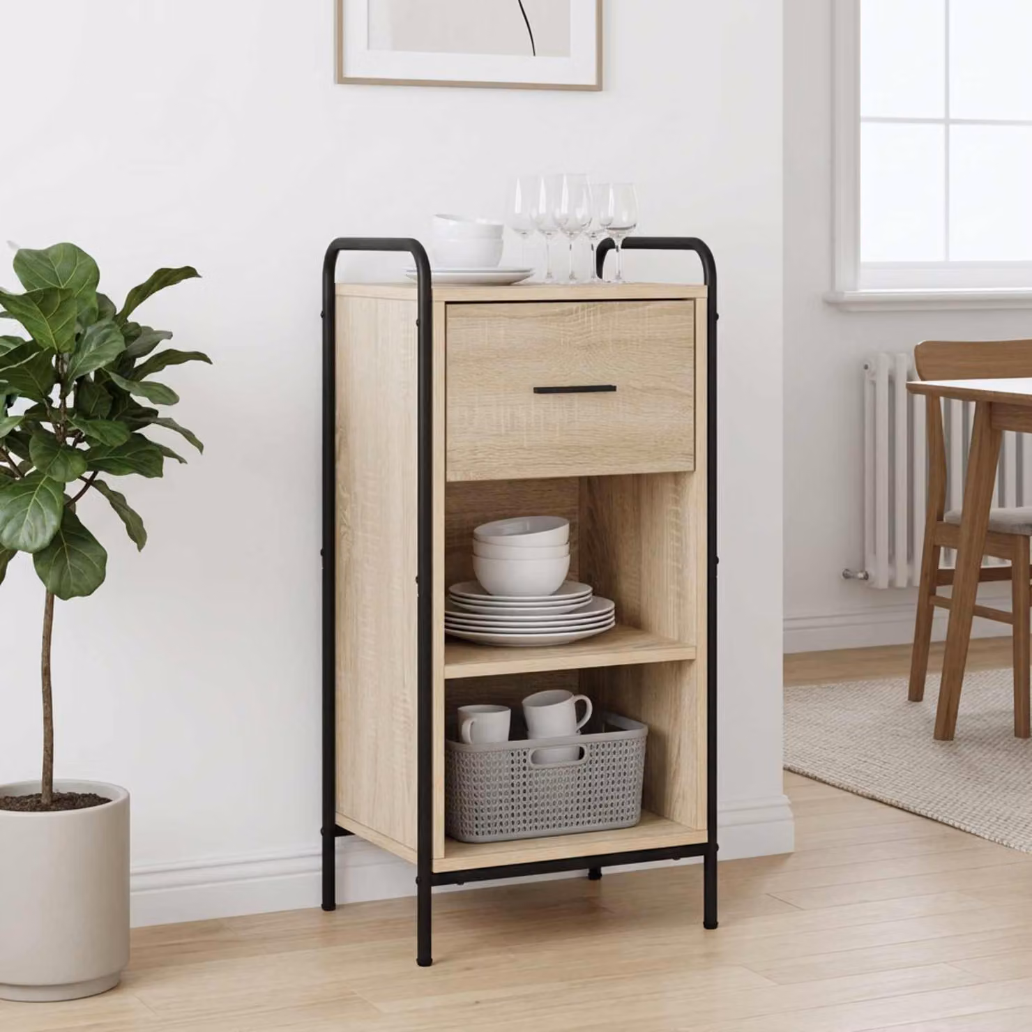 vidaXL Credenza Rovere Sonoma 97 x 33 x 81 cm Legno ingegnerizzato