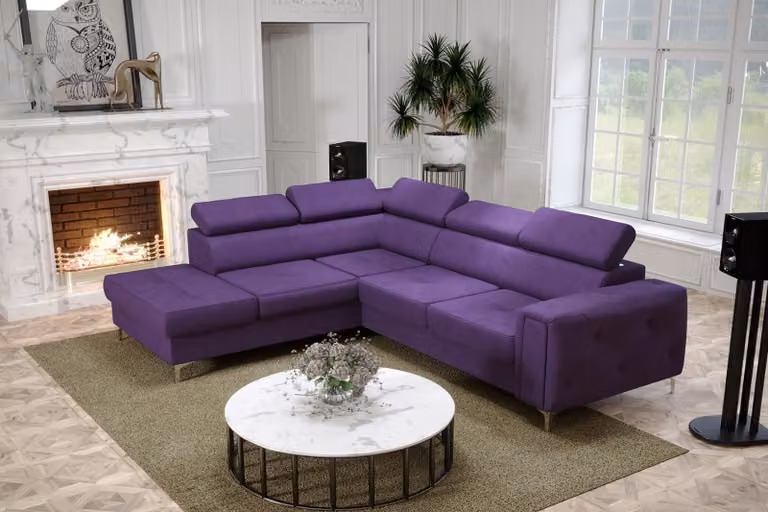 Design Ecksofa L-Form Couch Polsterung Luxus Wohnzimmer Soft Style Couchen
