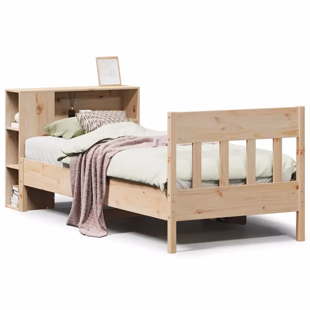 Giroletto con Libreria in Legno di Pino Marrone VIDAXL L: 190 cm, P: 82 cm, H: 81 cm – 2