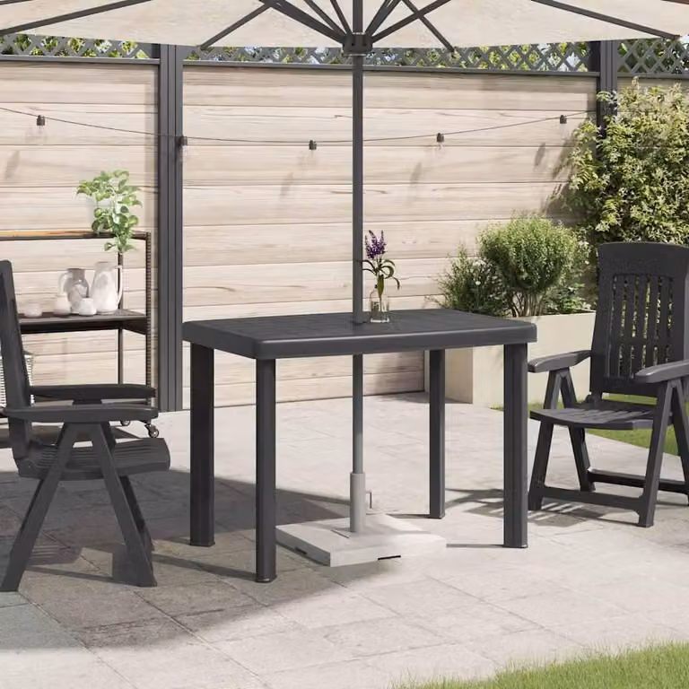Maison Exclusive - Tavolo da giardino antracite 101x68x72 cm Plastica