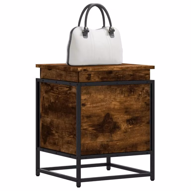 Contenitore con coperchio vidaXL in stile industriale, colore marrone, L/P/H: 40 x 40 x 51,5 cm