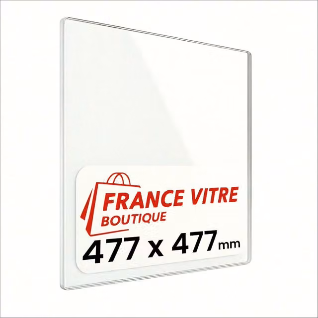 477 x 477 x 4 mm - Vetro per stufa a legna - vetro camino di ricambio - vetro per caminetto resistente al fuoco - France Vitre