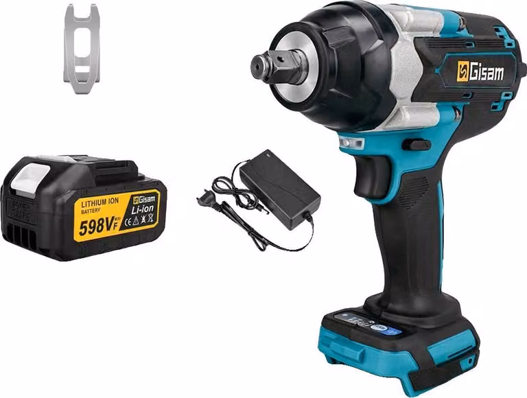 Avvitatore a impulsi, coppia di 1800 N·m, alimentazione elettrica/a batteria, confezione con 1 batteria