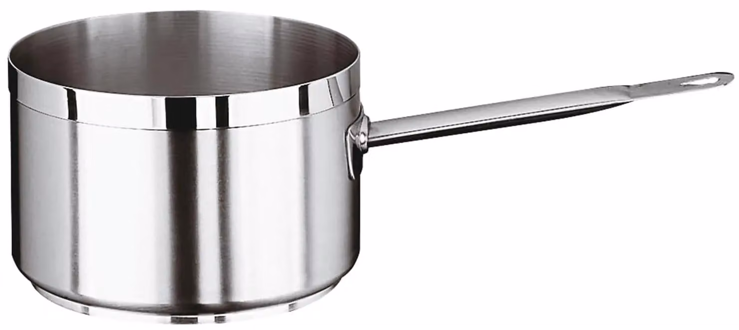 Casseruola Alta Serie 1100 in acciaio inox con un manico per induzione, diam.14cm