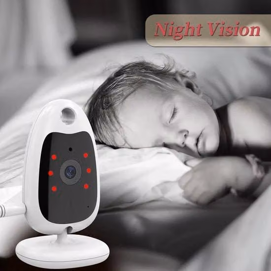 Babyfono con telecamera per neonati - Temperatura - Senso di movimento - Visibilità notturna - Raggio di copertura 300 metri - Modalità wireless