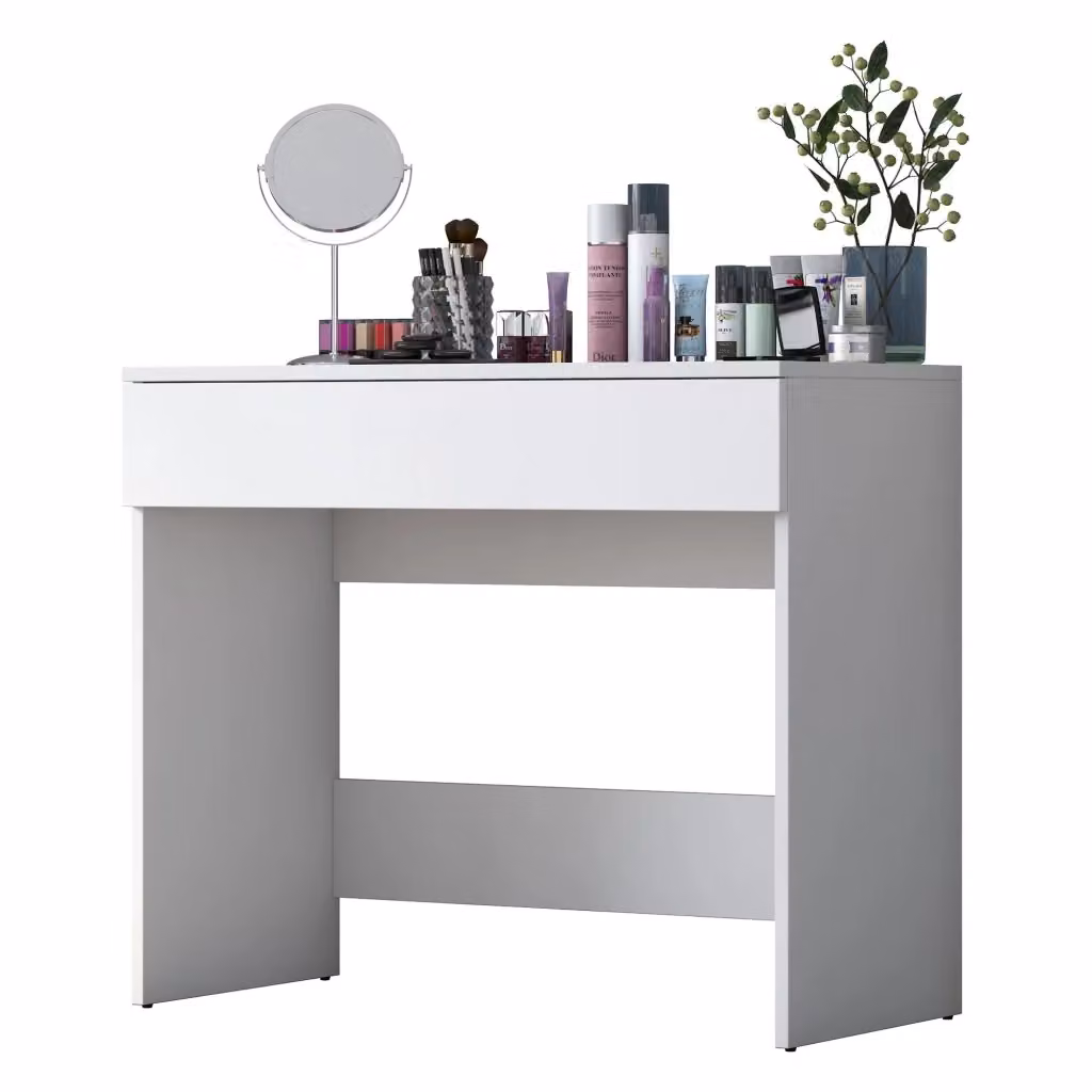 Mobile da Trucco Fele DMORA con Specchio Bianco Moderno L: 90 cm, P: 45 cm, H: 77 cm – 2