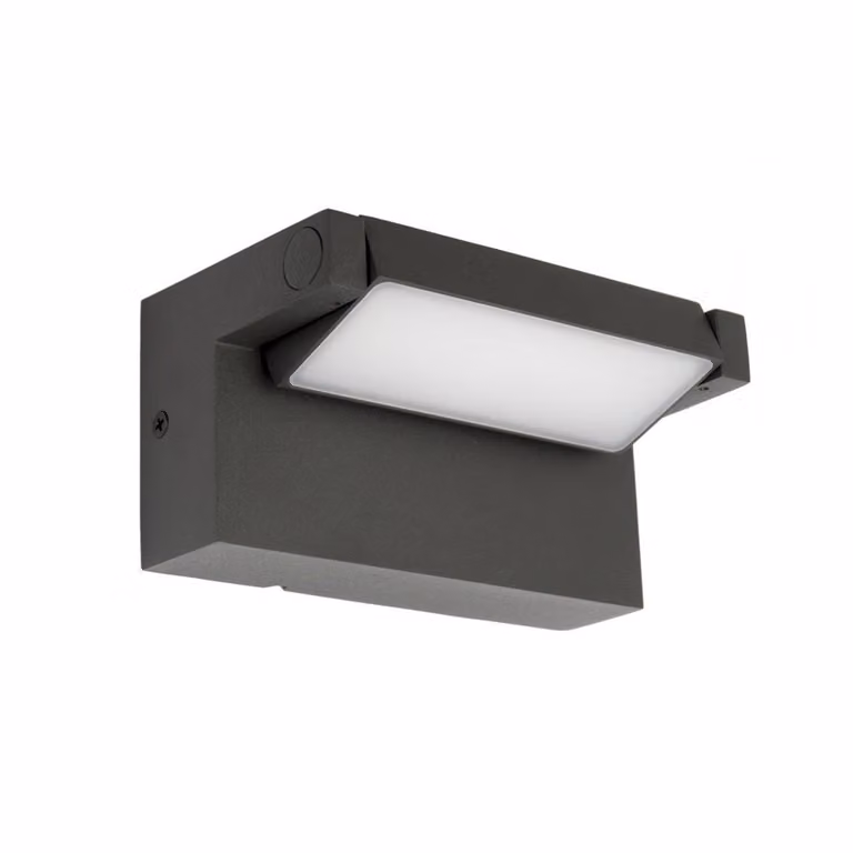 Applique da esterno a LED Rota, grigio scuro, 10 W, bianco neutro, 720 lm, alluminio, dimensioni: 7,6 x 15 x 8,5 cm, IP54, SU-MA
