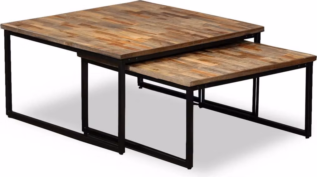 Maison Exclusive - Set da salotto composto da 2 tavolini in teak massiccio riciclato