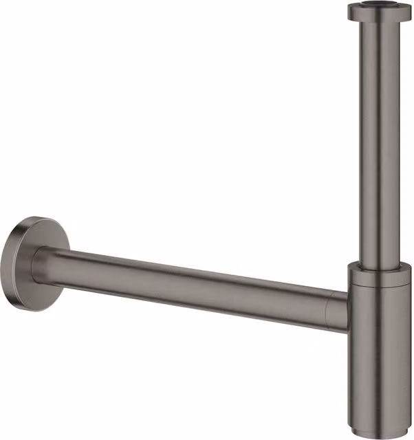 Sifone a bottiglia Grohe in ottone spazzolato color argento e grigio