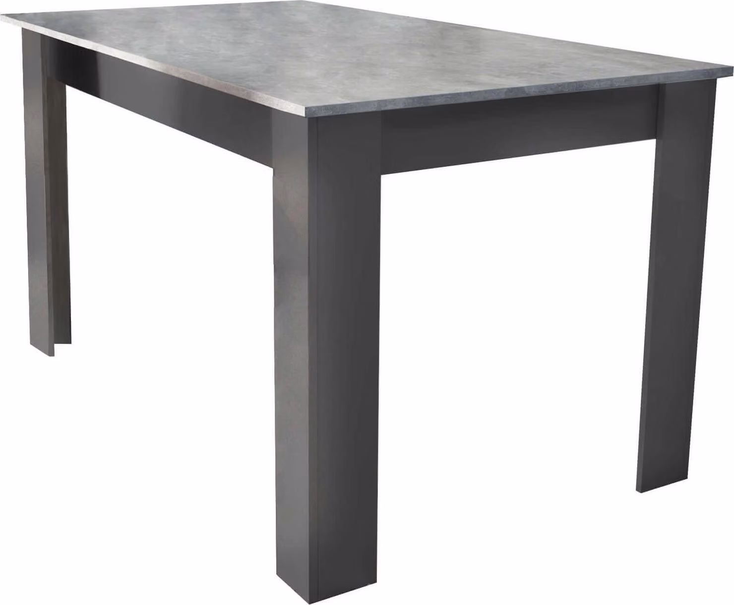 Milani Home - tavolo da pranzo allungabile 160/200 x 90 cm, color cemento e antracite, per cucina e soggiorno