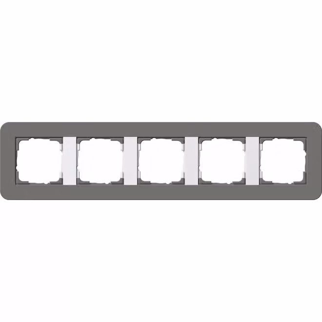 Gira 0215413 Cornice di copertura 5f Gira E3 Grigio scuro/Bianco puro