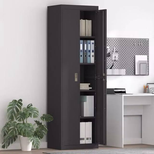 Armadio Nero 60 x 40 x 200 cm Acciaio 3406202