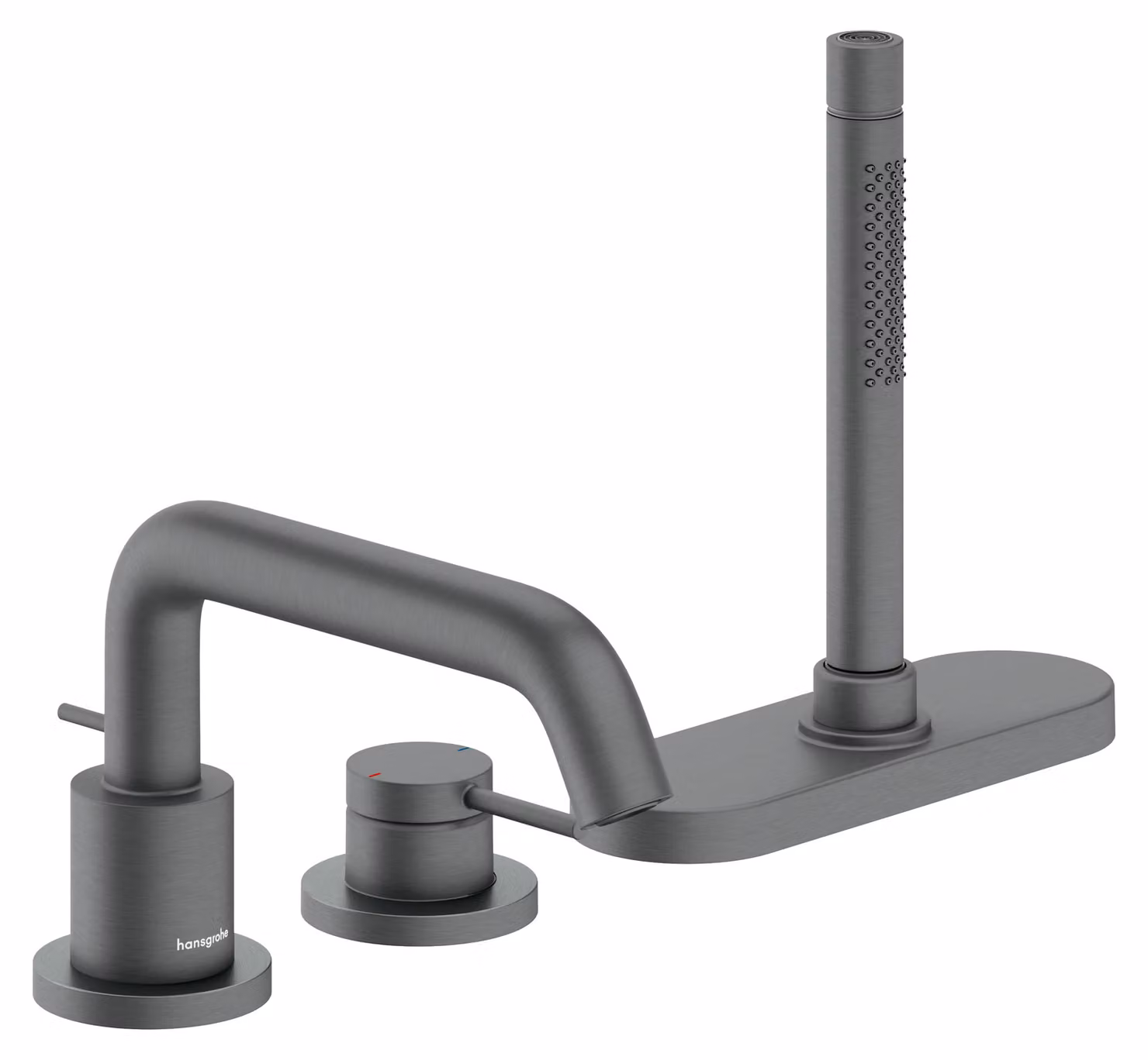 Mitigeur monocommande de baignoire hansgrohe Tecturis S, 3 trous, avec sBox, portée de 194 mm, 73447340, 73447340