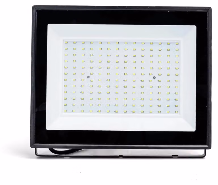 Faretto a LED da 200 W, colore nero, in alluminio, ideale per grandi superfici