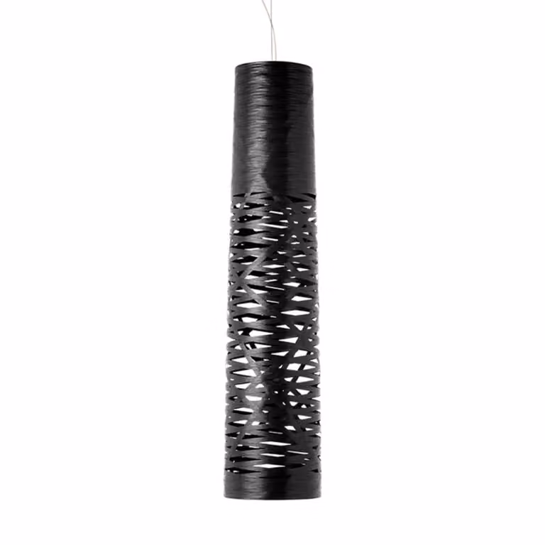 Foscarini Lampada a sospensione Tress media, dimmerabile, Nero, Soggiorno / Sala da pranzo, Design, Lampada a sospensione