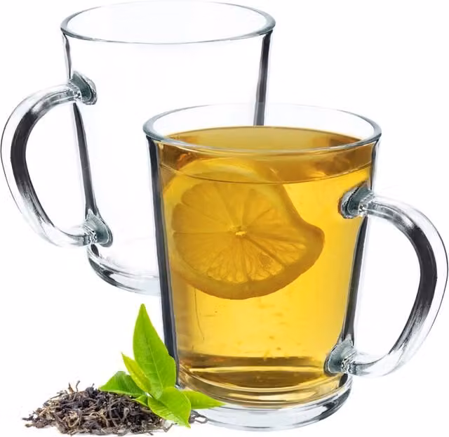Set di 2 bicchieri da caffè/tè KADAX da 410 ml con manico.