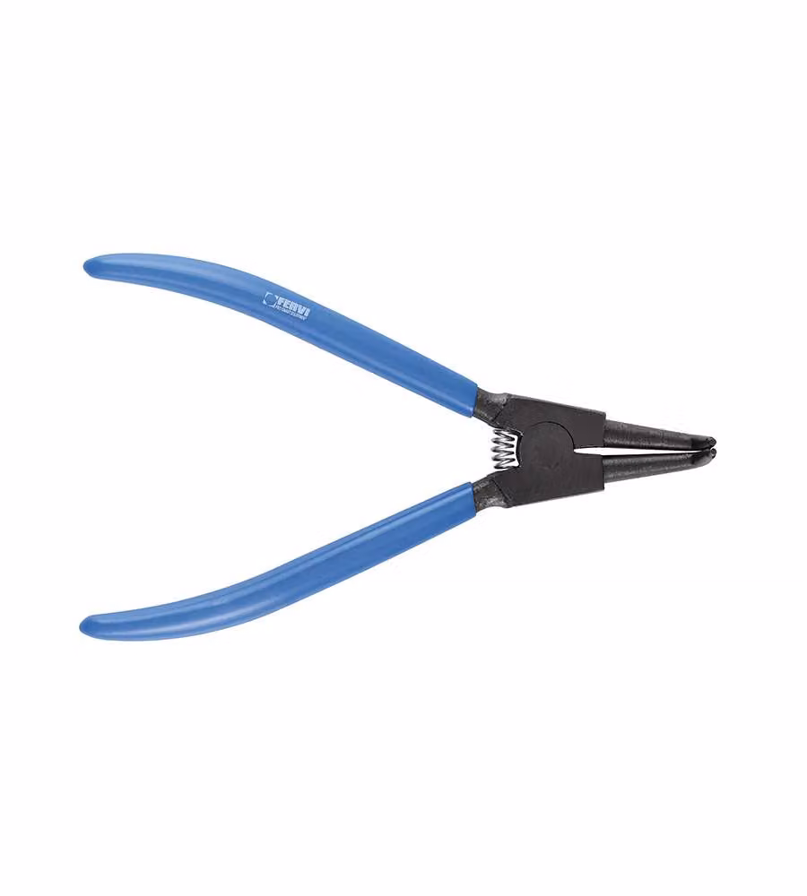 Pinze per anelli elastici di sicurezza Fervi in acciaio al cromo vanadio e acciaio inossidabile, colore blu, d.19-60mm x 175mm