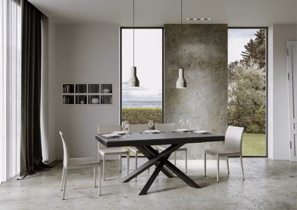 Tavolo da pranzo allungabile Volantis Evolution GIORDANOSHOP colore grigio L/P/H: 180-440 x 90 x 77 cm – 2