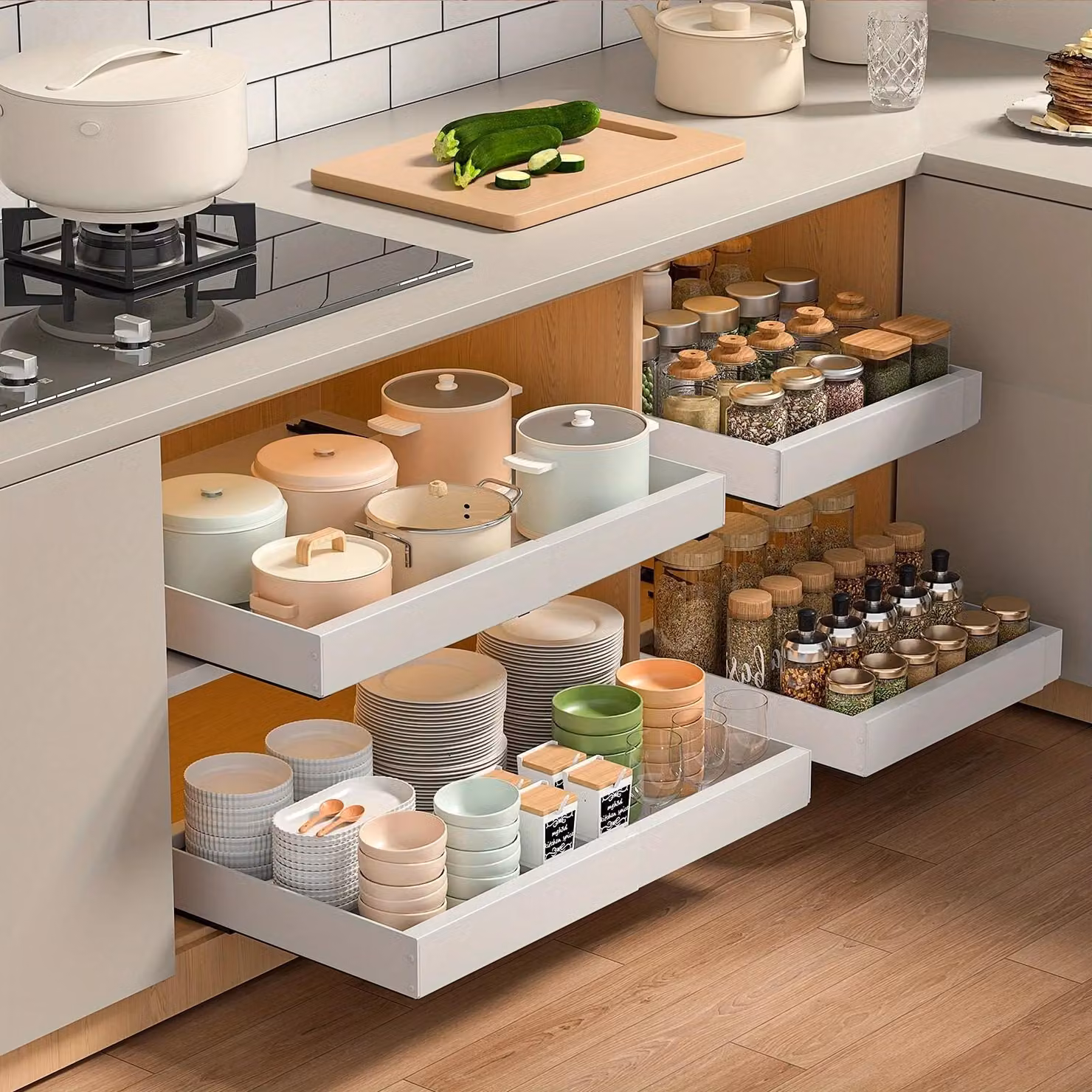Mobile da cucina componibile in due parti