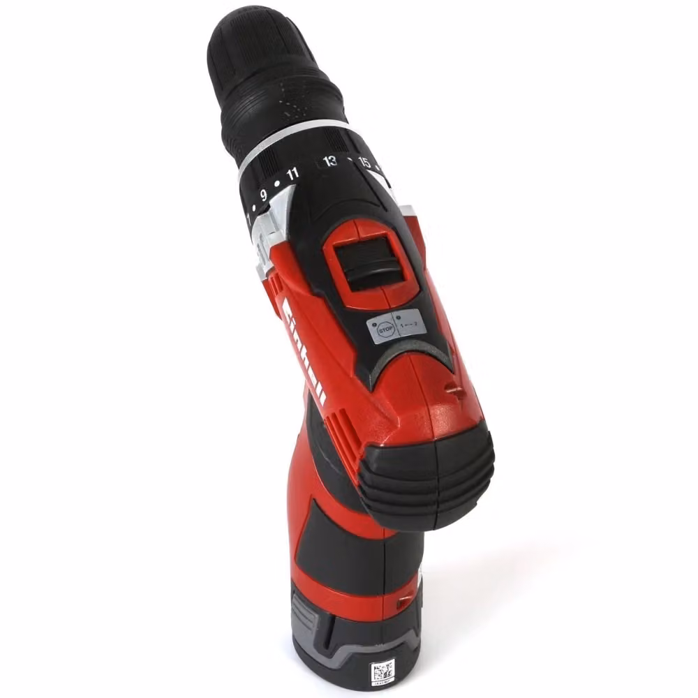 Einhell Trapano Avvitatore 12V TE-CD 12 X-LI con 2 Batterie da 1,3 Ah e Valigetta, Rosso – 2